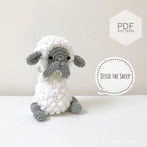 AMIGURUMI PATTERN/ tutorial (English) Amigurumi Sheep - "Jessie the Sheep" pdf - US terminology