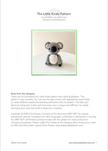 Load image into Gallery viewer, AMIGURUMI PATTERN/ tutorial (English) Amigurumi koala - &quot;The Little Koala&quot; pdf - US terminology