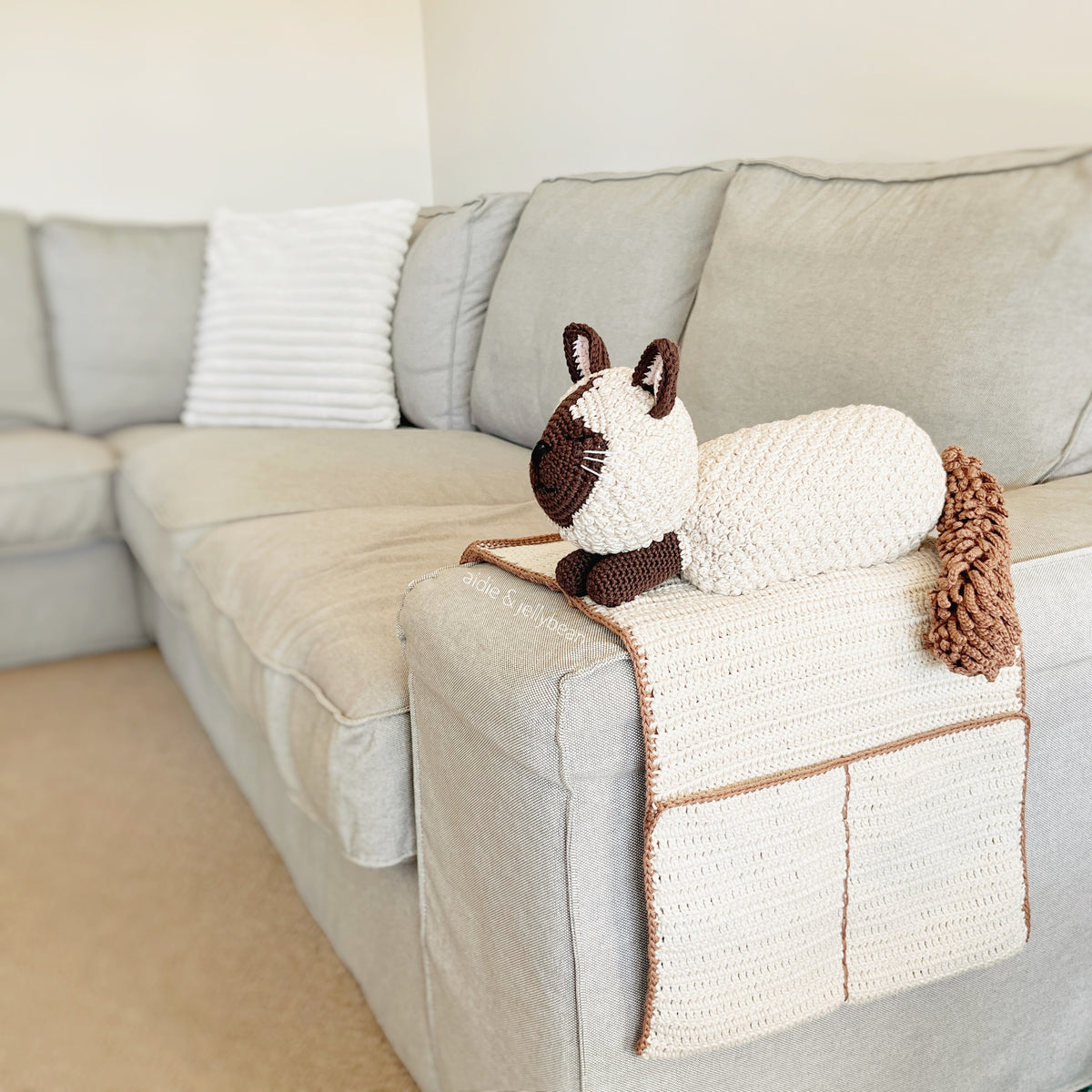 Made to Order SNOOZING CAT Sofa Caddy