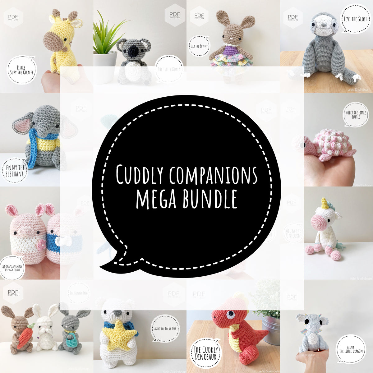 Cuddly Companions 30 Pattern Mega Bundle