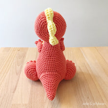 Load image into Gallery viewer, AMIGURUMI PATTERN/ tutorial (English) Amigurumi Dinosaur - "The Cuddly Dinosaur" pdf - US terminology