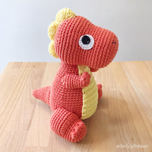 Load image into Gallery viewer, AMIGURUMI PATTERN/ tutorial (English) Amigurumi Dinosaur - "The Cuddly Dinosaur" pdf - US terminology