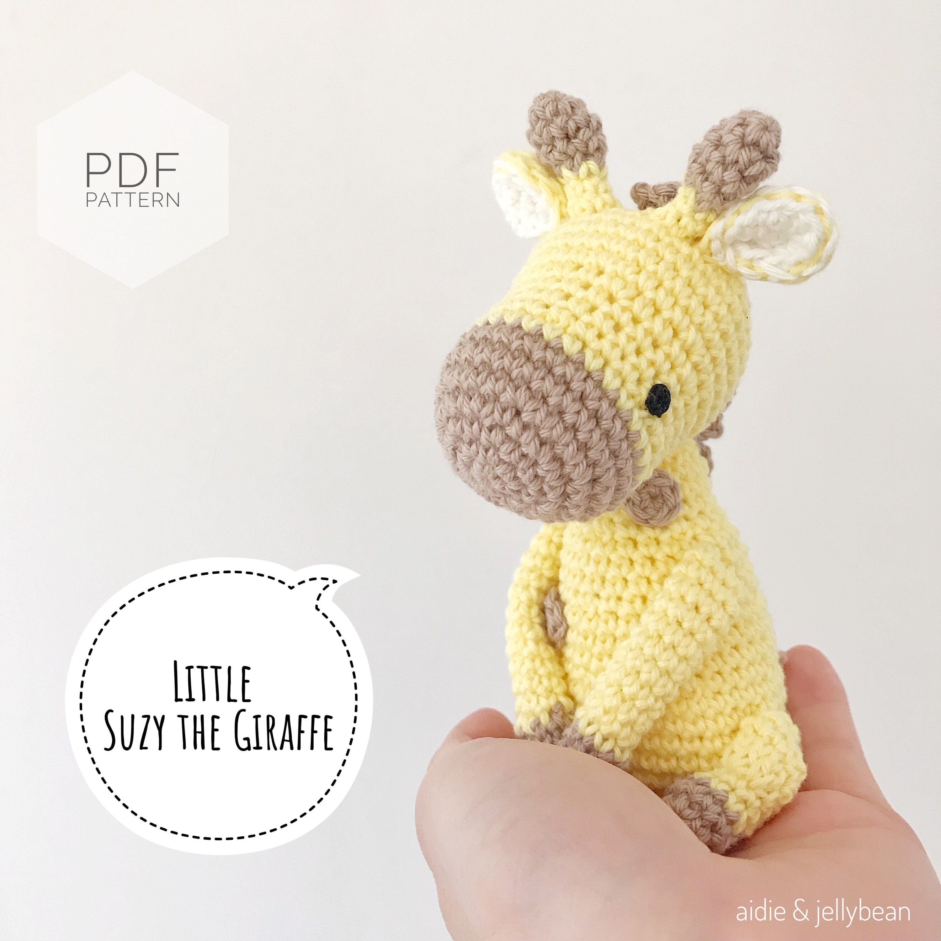 AMIGURUMI PATTERN/ tutorial (English) Amigurumi Giraffe "Little Suzy the Giraffe" pdf - US terminology