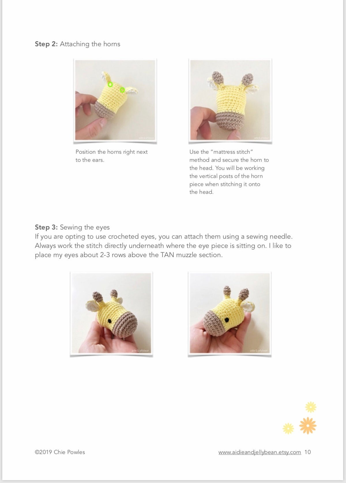 AMIGURUMI PATTERN/ tutorial (English) Amigurumi Giraffe "Little Suzy the Giraffe" pdf - US terminology