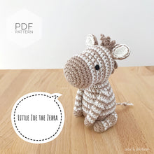 Load image into Gallery viewer, AMIGURUMI PATTERN/ tutorial (English) Amigurumi Zebra "Little Zoe the Zebra" pdf - US terminology