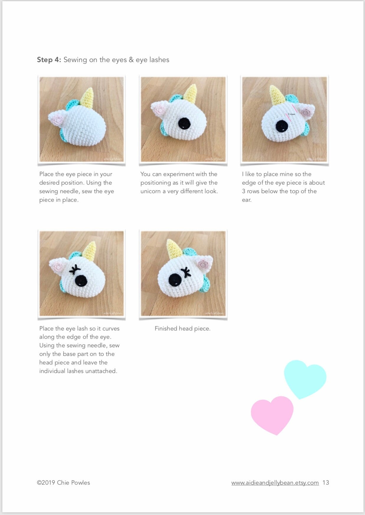 AMIGURUMI PATTERN/ tutorial (English) Amigurumi Unicorn - "Madeline the Unicorn" pdf - US terminology