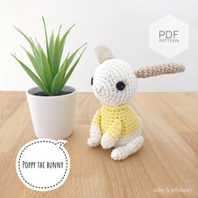 Load image into Gallery viewer, AMIGURUMI PATTERN/ tutorial (English) Amigurumi Bunny - "Poppy the Bunny" pdf - US terminology