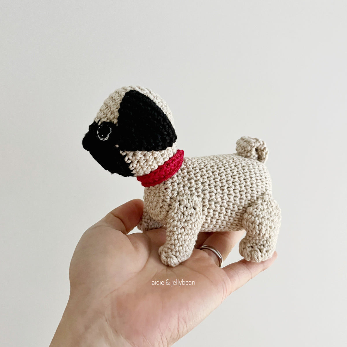 Made to Order PUG crochet amigurumi