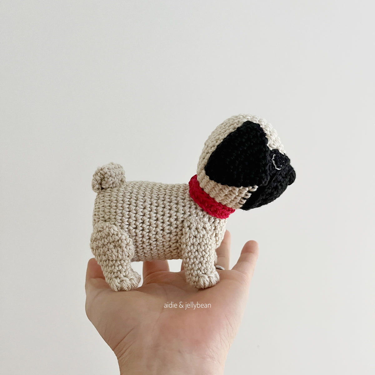 Made to Order PUG crochet amigurumi