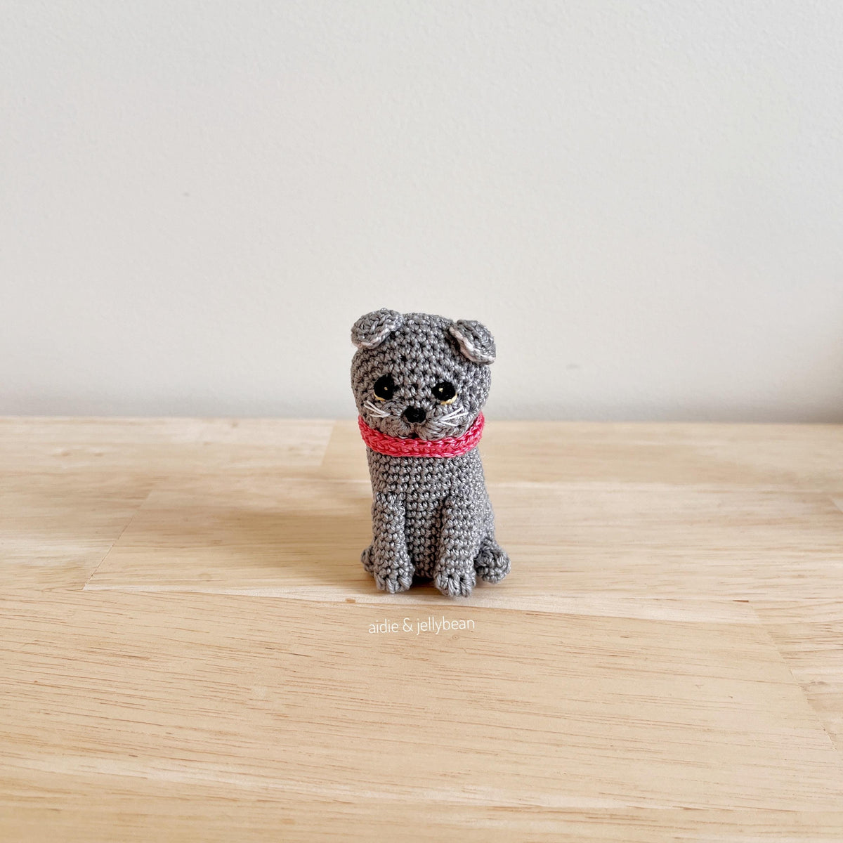 Made to Order TINY SCOTTISH FOLD CAT crochet amigurumi