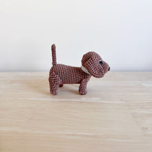 Load image into Gallery viewer, Made to Order TINY DACHSHUND crochet amigurumi