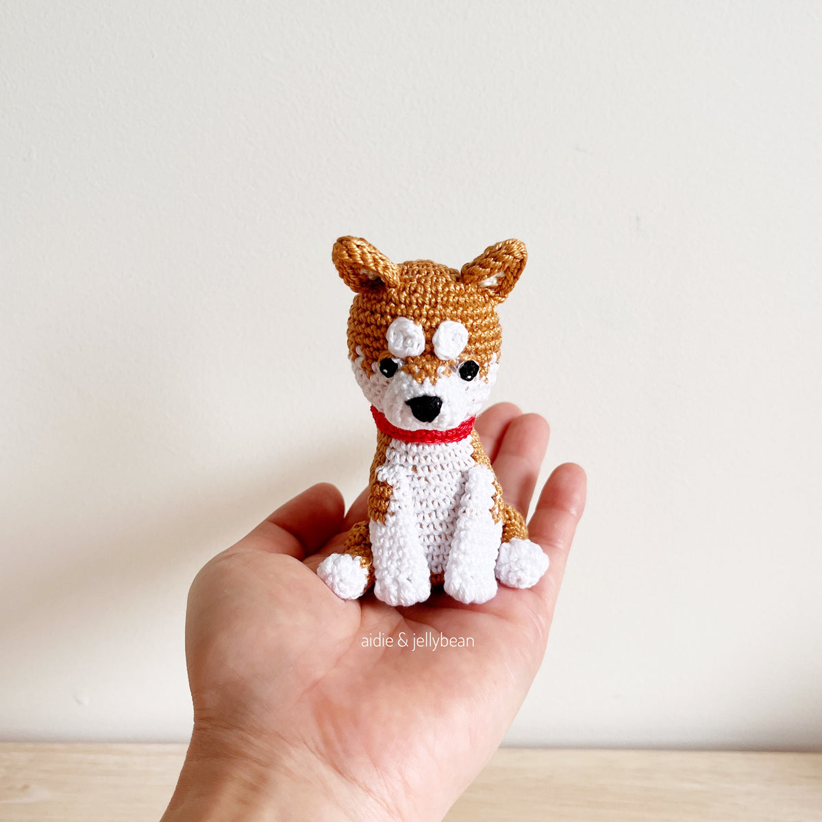 Made to Order TINY SHIBA INU crochet amigurumi
