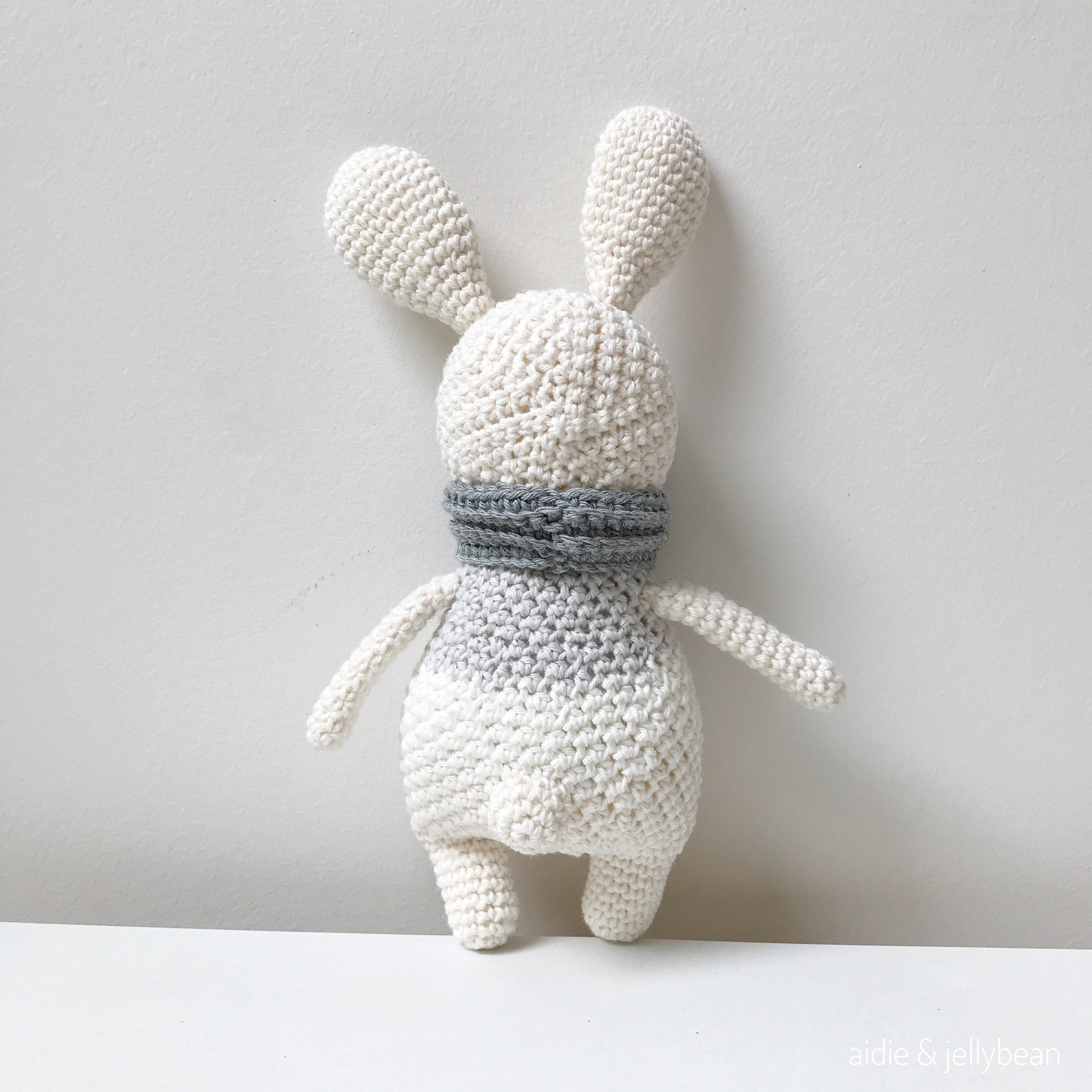 Made to Order BUNNY wearing a Scarf crochet amigurumi