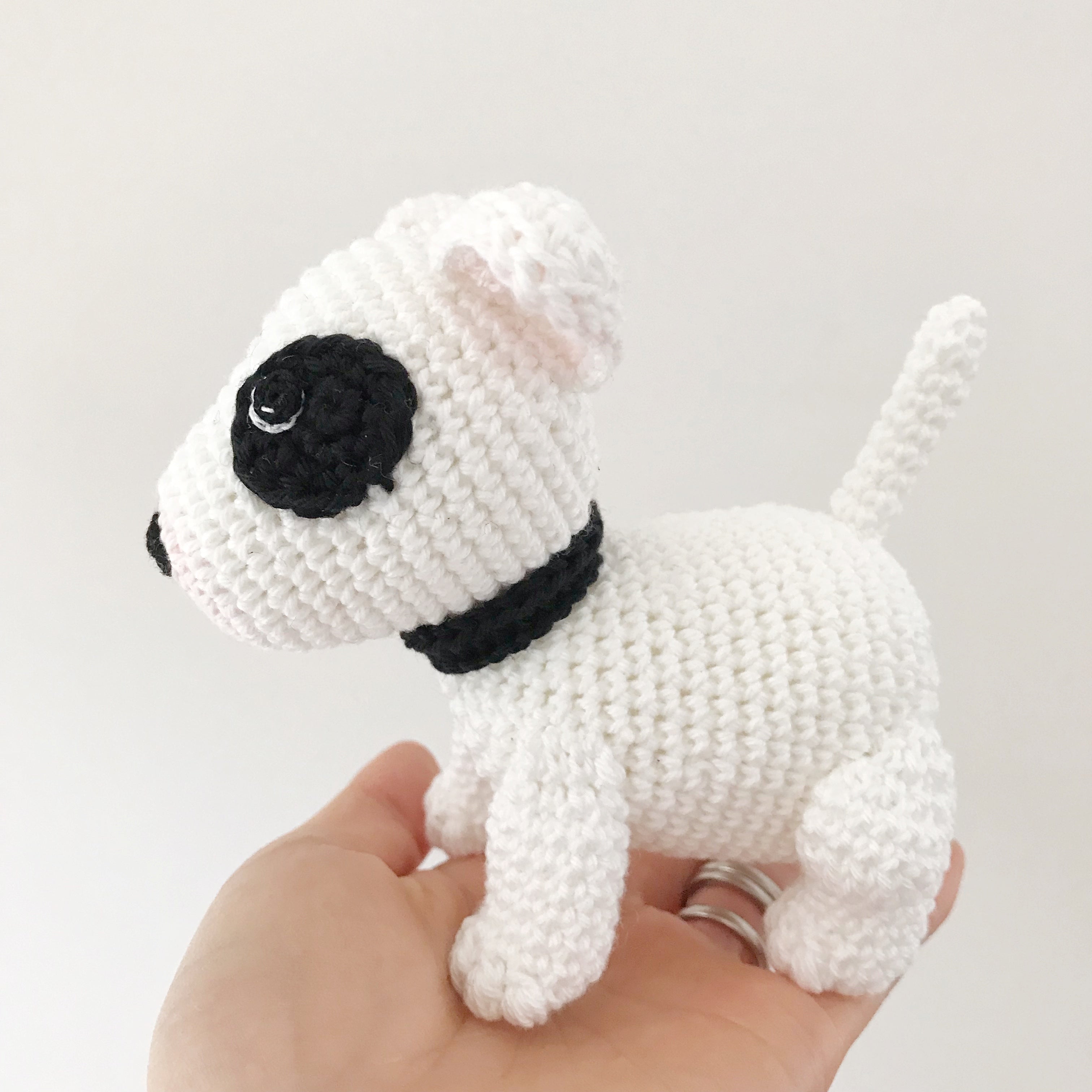 Made to Order BULL TERRIER crochet amigurumi
