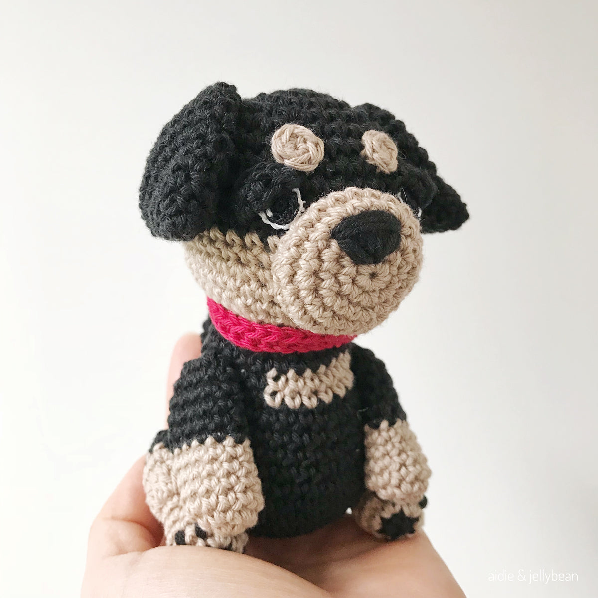 AMIGURUMI PATTERN/ tutorial (English) Amigurumi Rottweiler Dog - "Rex the Rottweiler Puppy" pdf - US terminology