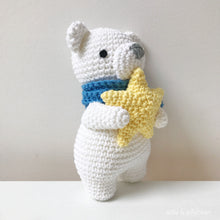 Load image into Gallery viewer, AMIGURUMI PATTERN/ tutorial (English) Amigurumi Polar Bear - &quot;Astro the Polar Bear&quot; pdf - US terminology