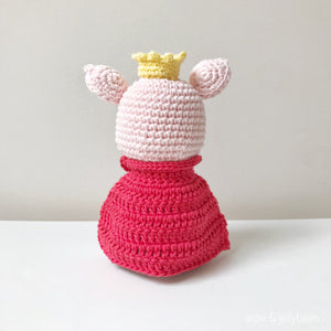 AMIGURUMI PATTERN/ tutorial (English) Amigurumi Pig - "The Pig Prince" pdf - US terminology