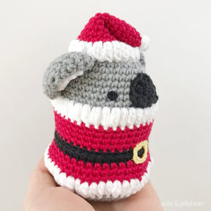 AMIGURUMI PATTERN/ tutorial (English) Amigurumi Koala Santa "Egg Shaped Animals - Koala Santa" pdf - US terminology