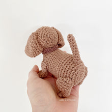 Load image into Gallery viewer, AMIGURUMI PATTERN/ tutorial (English) Amigurumi Miniature Dachshund Dog - &quot;Madison the Miniature Dachshund Puppy&quot; pdf - US terminology