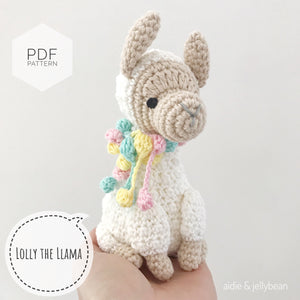 AMIGURUMI PATTERN/ tutorial (English) Amigurumi Llama- "Lolly the Llama" pdf - US terminology