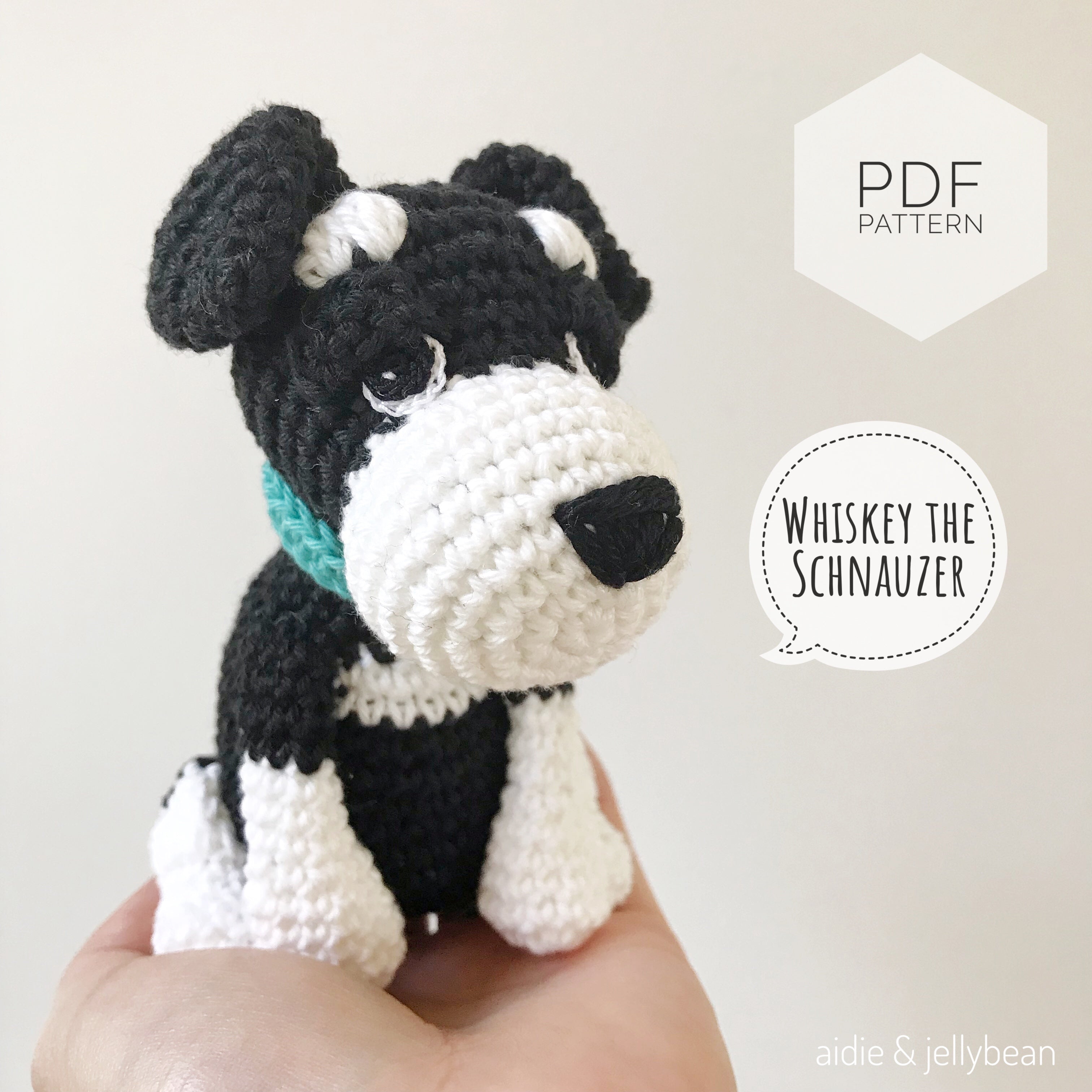 AMIGURUMI PATTERN/ tutorial (English) Amigurumi Schnauzer