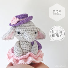 Load image into Gallery viewer, AMIGURUMI PATTERN/ tutorial (English) Amigurumi Elephant - &quot;Ellie the Elegant Elephant&quot; pdf - US terminology