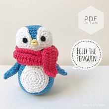 Load image into Gallery viewer, AMIGURUMI PATTERN/ tutorial (English) Amigurumi Penguin - &quot;Felix the Happy Little Penguin&quot; pdf - US terminology