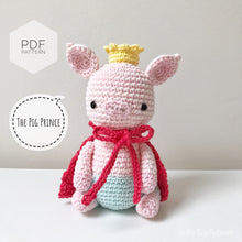 Load image into Gallery viewer, AMIGURUMI PATTERN/ tutorial (English) Amigurumi Pig - &quot;The Pig Prince&quot; pdf - US terminology