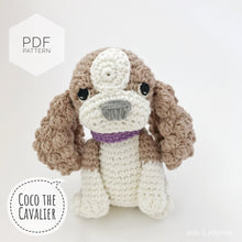 Load image into Gallery viewer, AMIGURUMI PATTERN/ tutorial (English) Amigurumi Cavalier Dog - &quot;Coco the Cavalier Puppy&quot; pdf - US terminology