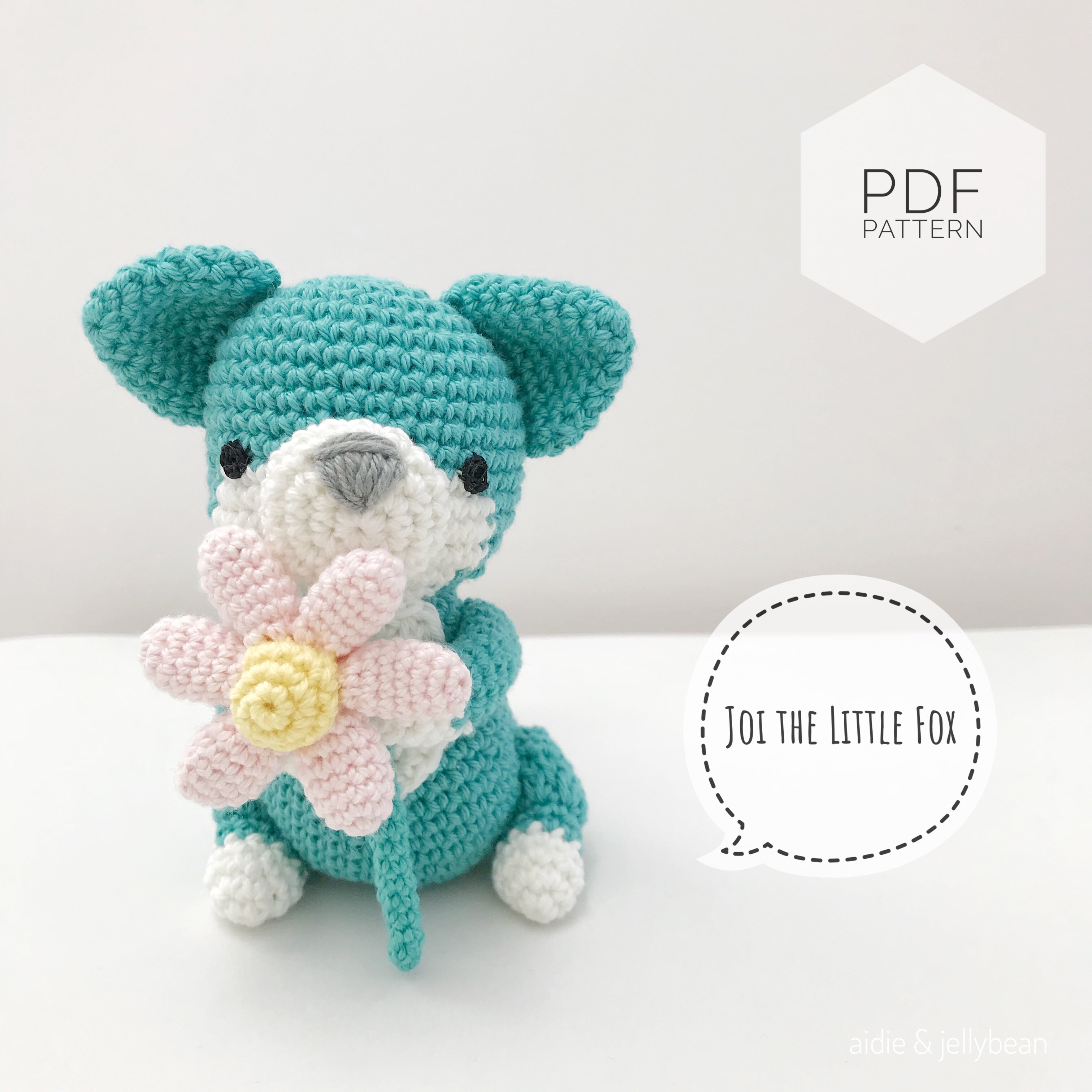 AMIGURUMI PATTERN/ tutorial (English) Amigurumi Fox - "Joi the Little Fox" pdf - US terminology