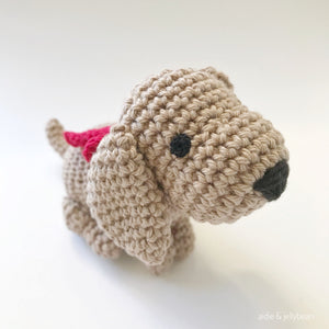 AMIGURUMI PATTERN/ tutorial (English) Amigurumi Dachshund Dog - "Daisy the Dachshund Puppy" pdf - US terminology