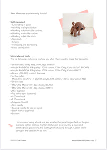 AMIGURUMI PATTERN/ tutorial (English) Amigurumi Cavoodle  - "Millie the Cavoodle Puppy" pdf - US terminology