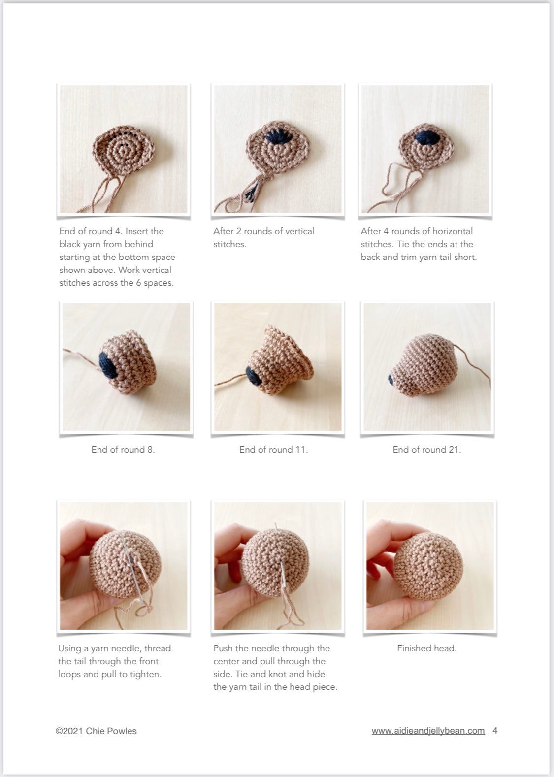 AMIGURUMI PATTERN/ tutorial (English) Amigurumi Cavoodle  - "Millie the Cavoodle Puppy" pdf - US terminology