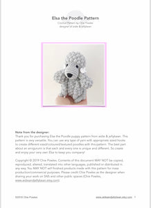 AMIGURUMI PATTERN/ tutorial (English / Español) Amigurumi Poodle Dog - "Elsa the Poodle Puppy"
