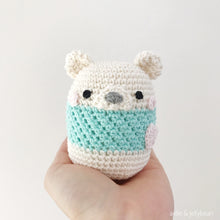 Load image into Gallery viewer, AMIGURUMI PATTERN/ tutorial (English) Amigurumi Polar Bear &quot;Egg Shaped Animals - Polar Bear Rattle&quot; pdf - US terminology