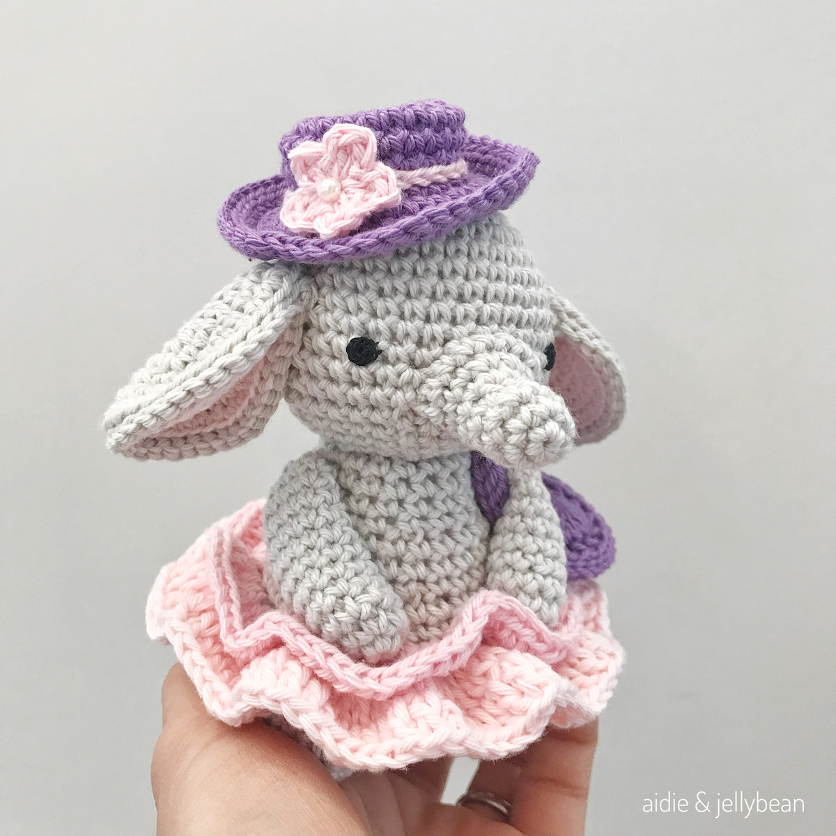 AMIGURUMI PATTERN/ tutorial (English) Amigurumi Elephant - "Ellie the Elegant Elephant" pdf - US terminology