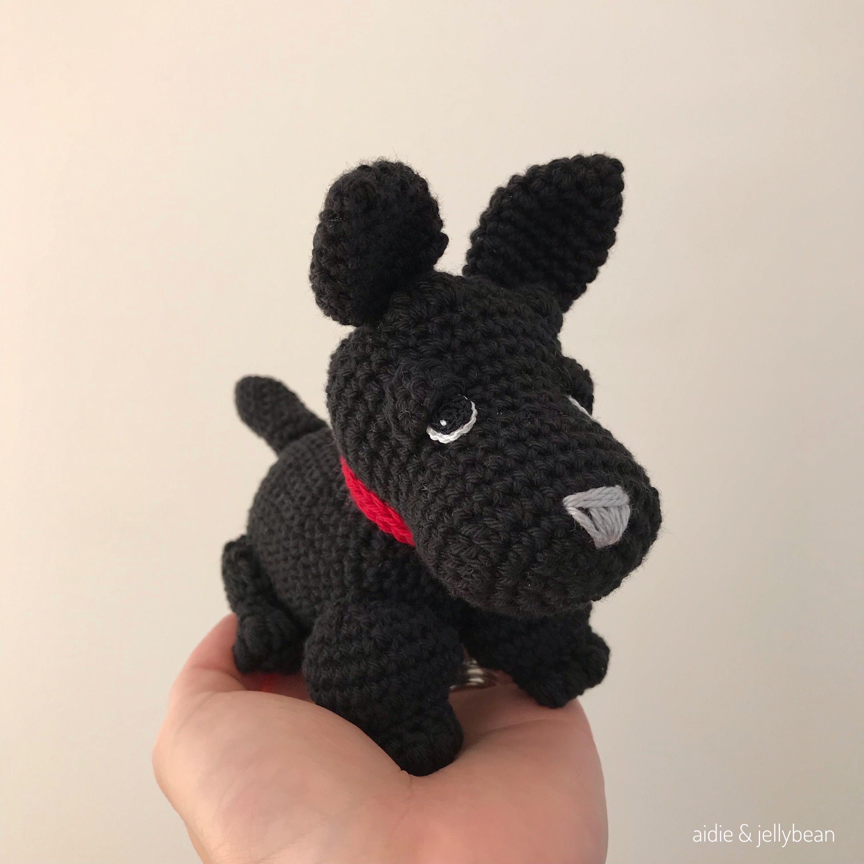 AMIGURUMI PATTERN/ tutorial (English) Amigurumi Scottish Terrier Dog - "Charlie the Scottish Terrier Puppy" pdf - US terminology