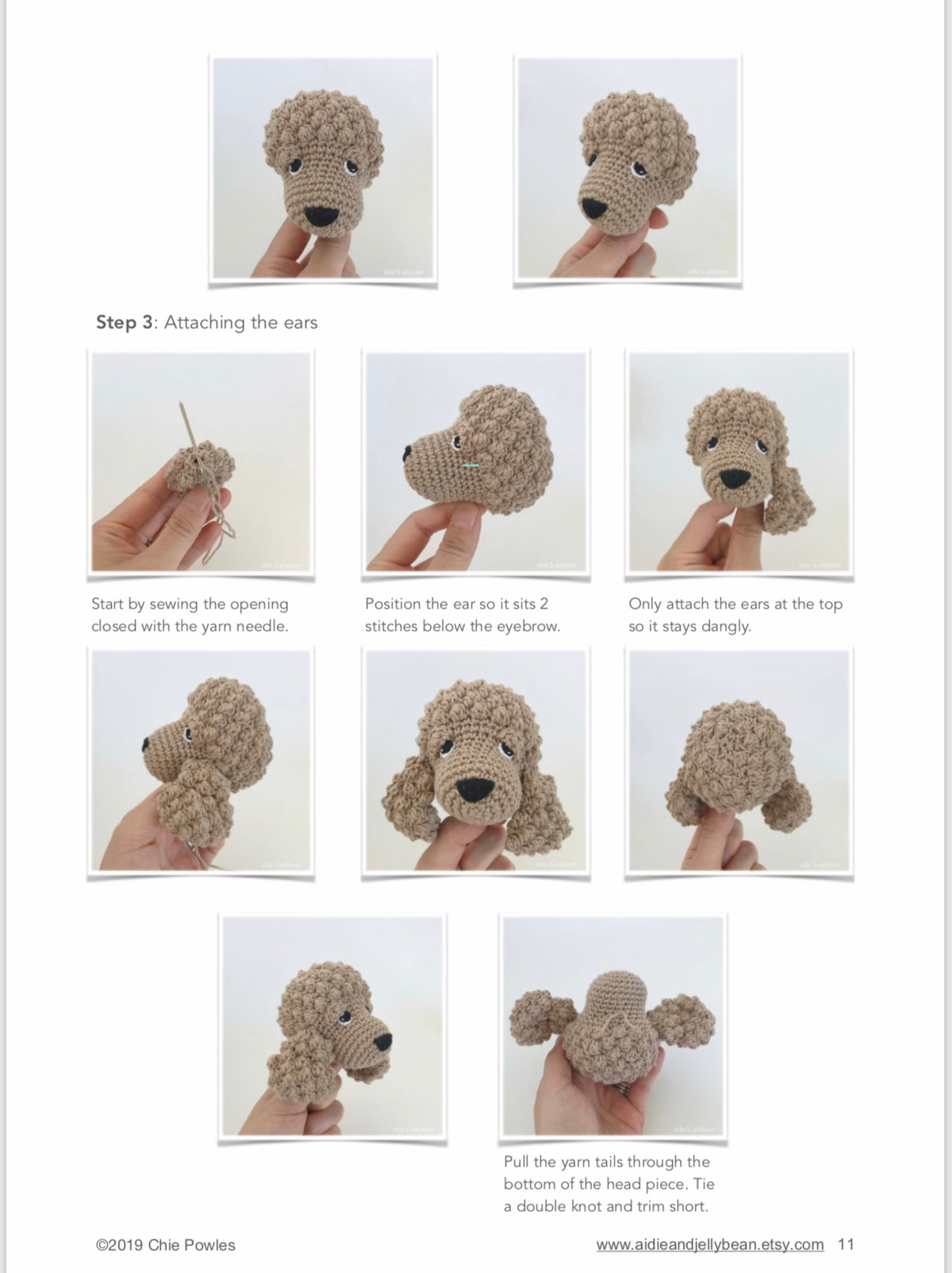 AMIGURUMI PATTERN/ tutorial (English / Español) Amigurumi Cockapoo Dog - "Mabel the Cockapoo Puppy"