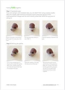AMIGURUMI PATTERN/ tutorial (English) Amigurumi Kelpie - "Cody the Kelpie Puppy" pdf - US terminology
