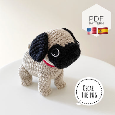 AMIGURUMI PATTERN/ tutorial (English / Español) Amigurumi Pug Dog - 