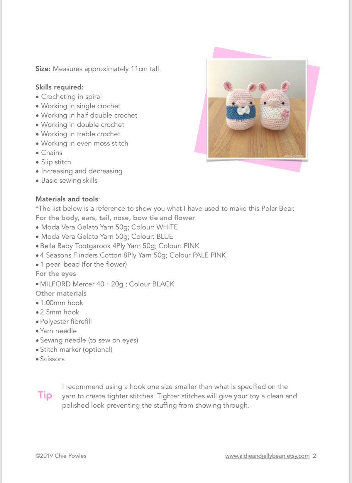 AMIGURUMI PATTERN/ tutorial (English) Amigurumi Pig "Egg Shaped Animals - The Happy Piggy Couple" pdf - US terminology