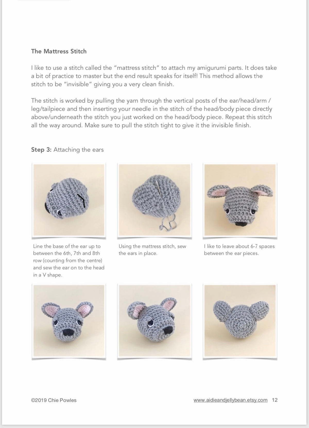 AMIGURUMI PATTERN/ tutorial (English / Español) Amigurumi French Bulldog - "Louie the French Bulldog Puppy"