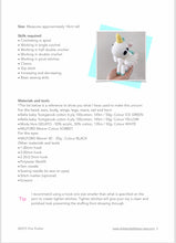 Load image into Gallery viewer, AMIGURUMI PATTERN/ tutorial (English) Amigurumi Unicorn - &quot;Madeline the Unicorn&quot; pdf - US terminology