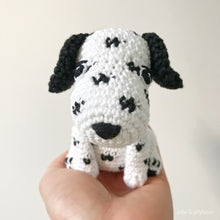 Load image into Gallery viewer, AMIGURUMI PATTERN/ tutorial (English) Amigurumi Dalmatian Dog - &quot;Dusty the Dalmatian Puppy&quot; pdf - US terminology