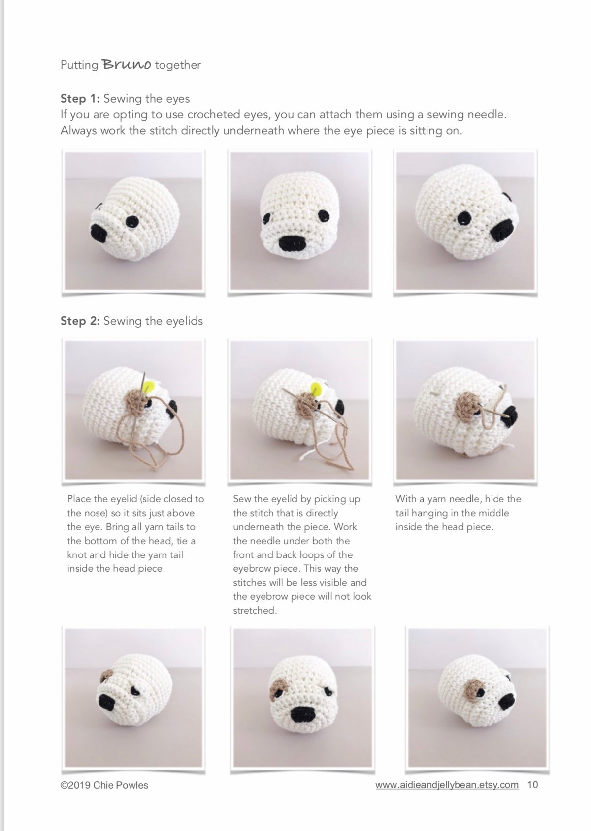 AMIGURUMI PATTERN/ tutorial (English / Español) Amigurumi Bulldog - "Bruno the Bulldog Puppy"