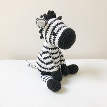 Load image into Gallery viewer, AMIGURUMI PATTERN/ tutorial (English) Amigurumi Zebra &quot;Zoe the Stripy Zebra&quot; pdf - US terminology