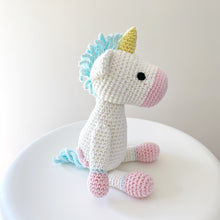 Load image into Gallery viewer, Made to Order LARGE UNICORN crochet amigurumi
