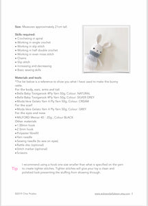 AMIGURUMI PATTERN/ tutorial (English) Amigurumi Bunny - "Willow the Bunny" pdf - US terminology