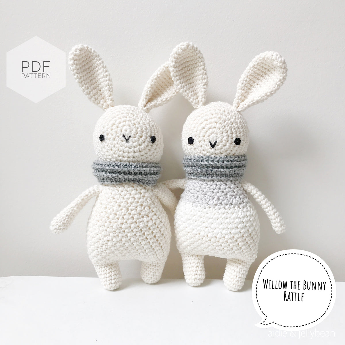 AMIGURUMI PATTERN/ tutorial (English) Amigurumi Bunny - "Willow the Bunny" pdf - US terminology
