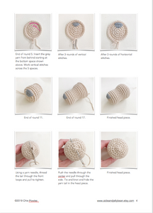 AMIGURUMI PATTERN/ tutorial (English) Amigurumi Golden Retriever - "Annie the Golden Retriever Puppy" pdf - US terminology